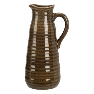 Kameninová váza/džbán Busara 10,5 x 24 cm, hnedá