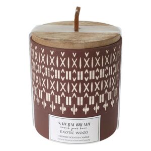 Sviečka Natural Breath, prírodný vosk, vôňa Exotic Wood, 205 g